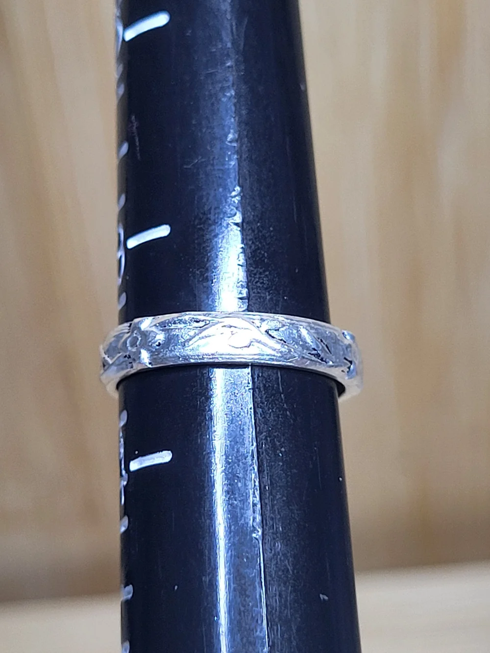 925 Sterling Silver Floral Engraved Band Pinki, Midi Or Toe Ring